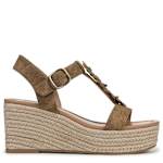 WOMENS ANNIKA 2 PLATFORM SANDAL - DARK TAN