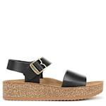 WOMENS HAPPY LUCKY WEDGE SANDAL - BLACK