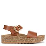 WOMENS HAPPY LUCKY WEDGE SANDAL - TAN