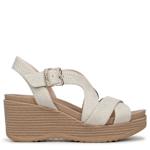WOMENS CALI BEACH PLATFORM WEDGE SANDAL - BEIGE