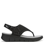 WOMENS EPIC THONG WEDGE SANDAL - BLACK