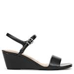 WOMENS SAWYER WEDGE SANDAL - BLACK