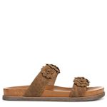 WOMENS LOVELY SLIDE SANDAL - BROWN