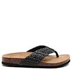 WOMENS ALOHA FLIP FLOP - BLACK