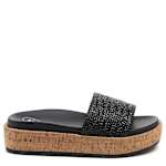 WOMENS FAYE PLATFORM SLIDE - BLACK