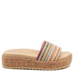 WOMENS FAYE PLATFORM SLIDE - NATURAL