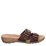 WOMENS JACKIE SLIDE SANDAL - BROWN
