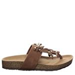 WOMENS COSIMA FOOTBED SANDAL - CHOCOLATE