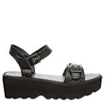 WOMENS CASSIDY WEDGE SANDAL - BLACK