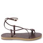 WOMENS CASSIAN ANKLE WRAP SANDAL - CHOCOLATE