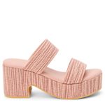 WOMENS OCEAN AVE PLATFORM SANDAL - BLUSH