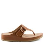 WOMENS ROZETA THONG SANDAL - CAMEL