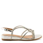 WOMENS PANEER FLAT SANDAL - SILVER