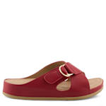 WOMENS RUTHA SLIDE SANDALS - RED
