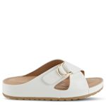 WOMENS RUTHA SLIDE SANDALS - WHITE