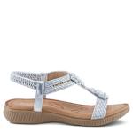 WOMENS SHIKOBA COMFORT SANDAL - SILVER
