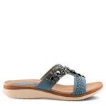 WOMENS LISETTA SLIDE SANDAL - BLUE