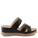 WOMENS CATTANEO WEDGE SANDAL - BLACK