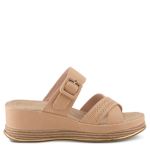WOMENS CATTANEO WEDGE SANDAL - BEIGE
