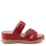 WOMENS CATTANEO WEDGE SANDAL - RED
