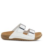 WOMENS ABBAS SLIDE SANDAL - WHITE