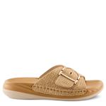 WOMENS BREWER SLIDE SANDAL - TAN