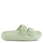 WOMENS BUBBLES SLIDE - PALE GREEN
