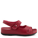 WOMENS 140507 COMFORT SANDAL - DARK RED