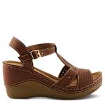 WOMENS NATALIA WEDGE SANDAL - CAMEL