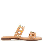 WOMENS ROSALY SLIDE SANDAL - COGNAC