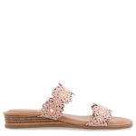 WOMENS AUTUMN SLIDE SANDALS - ROSE GOLD