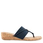 WOMENS DEBORAH WEDGE FLIP FLOP - NAVY