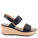 WOMENS SPELTA WEDGE SANDAL - BLACK