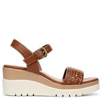 WOMENS GRACIELA-PERF WEDGE SANDAL - CHESTNUT