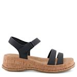 WOMENS MONIECE WEDGE SANDAL - BLACK