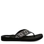 WOMENS SPRING WOVEN FLIP FLOP SANDAL - BLACK