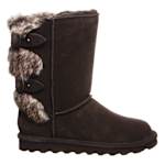 WOMENS ELOISE WIDE CALF FUR BOOT - CHOCOLATE
