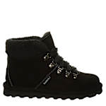 WOMENS MARTA LACE-UP FUR BOOT - BLACK