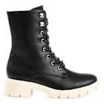 WOMENS MADELYNN LACE UP BOOT - BLACK