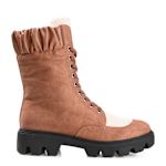 WOMENS ELINOR LACE UP BOOT - BROWN