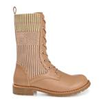 WOMENS MELEI LACE UP BOOT - BEIGE