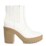 WOMENS RIPLEE PLATFORM ANKLE BOOT - WHITE