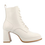 WOMENS KALINDI WIDE LACE UP BOOT - BONE