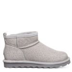 WOMENS SHORTY EXOTIC FUR BOOT - PALE GREY