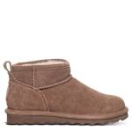 WOMENS SHORTY WIDE FUR BOOT - CHOCOLATE