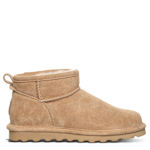 WOMENS SHORTY WIDE FUR BOOT - COFFEE