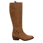 WOMENS MARTELL WIDE CALF WESTERN BOOT - CHESTNUT