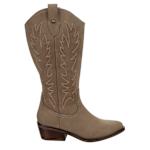 MICHAEL BY MICHAEL SHANNON WOMENS RODEO WIDE CALF WESTERN BOOT - TAUPE