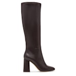 WOMENS WESLEY WIDE CALF TALL DRESS BOOT - CHOCOLATE
