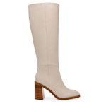 WOMENS FLAPPER WIDE CALF TALL BOOT - IVORY